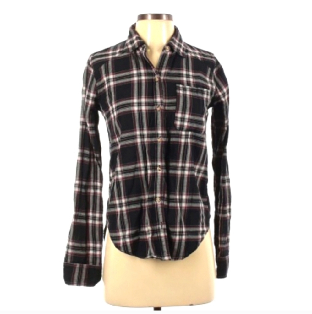 Plaid Womens Button-Up Shirt